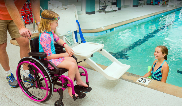 child in wheelchair